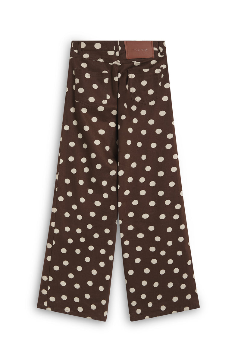 POLKA CHOCOLATE TROUSERS
