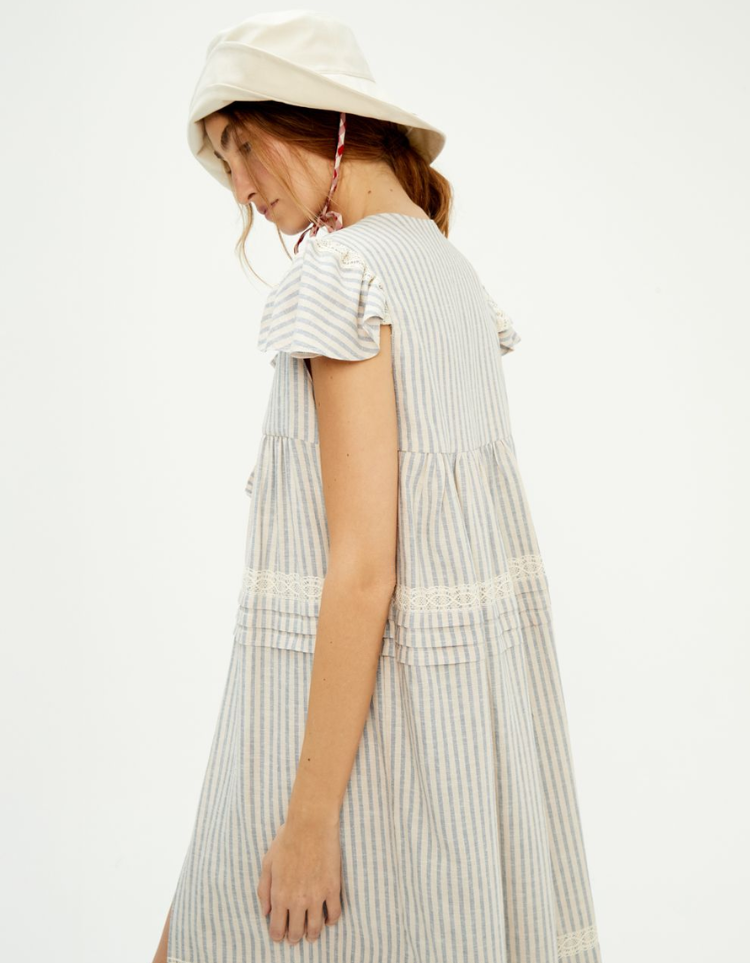 Caftan marocain rayé