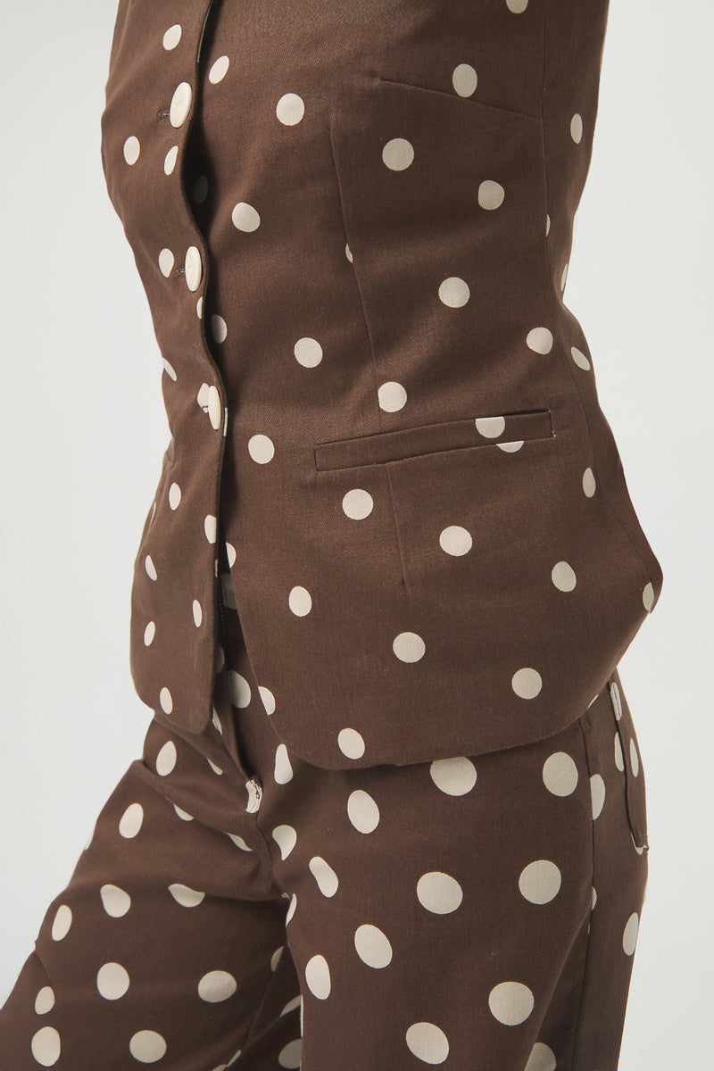POLKA CHOCOLATE VEST