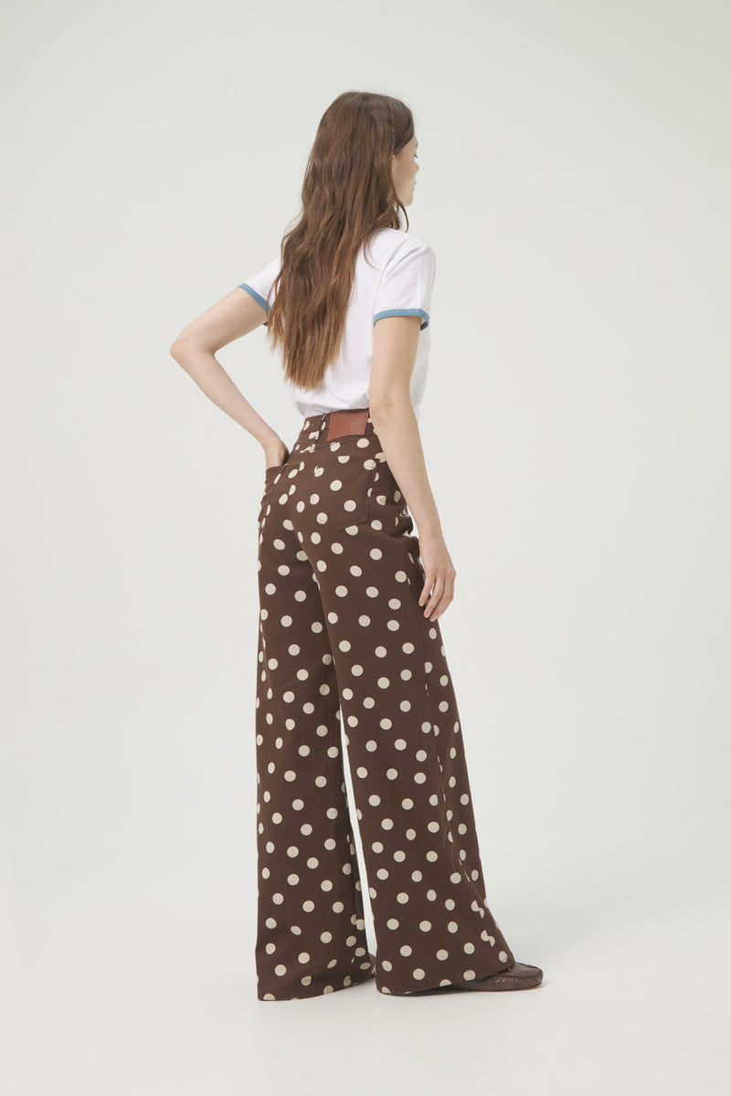 POLKA CHOCOLATE TROUSERS