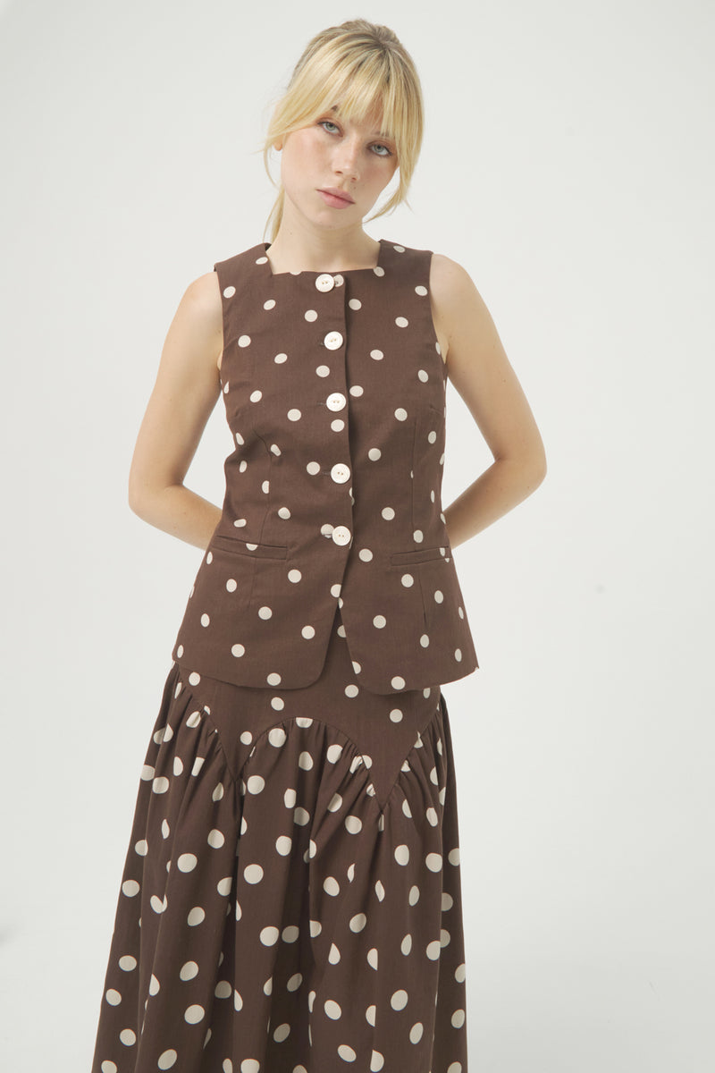 POLKA CHOCOLATE VEST