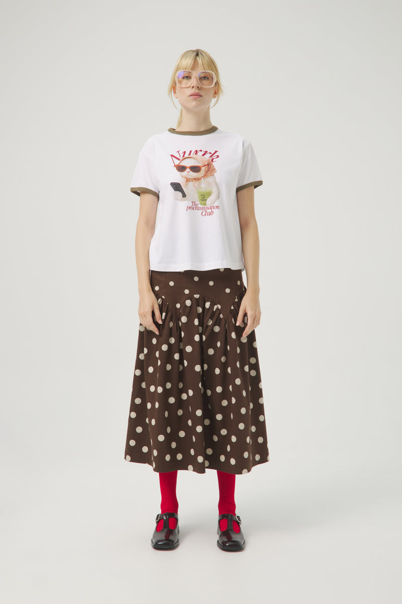 BEIGE PROCRASTINATION KITTEN T-SHIRT