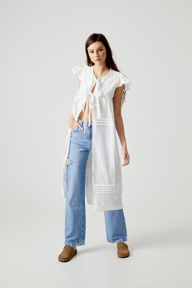 Caftan gilet blanc marocain