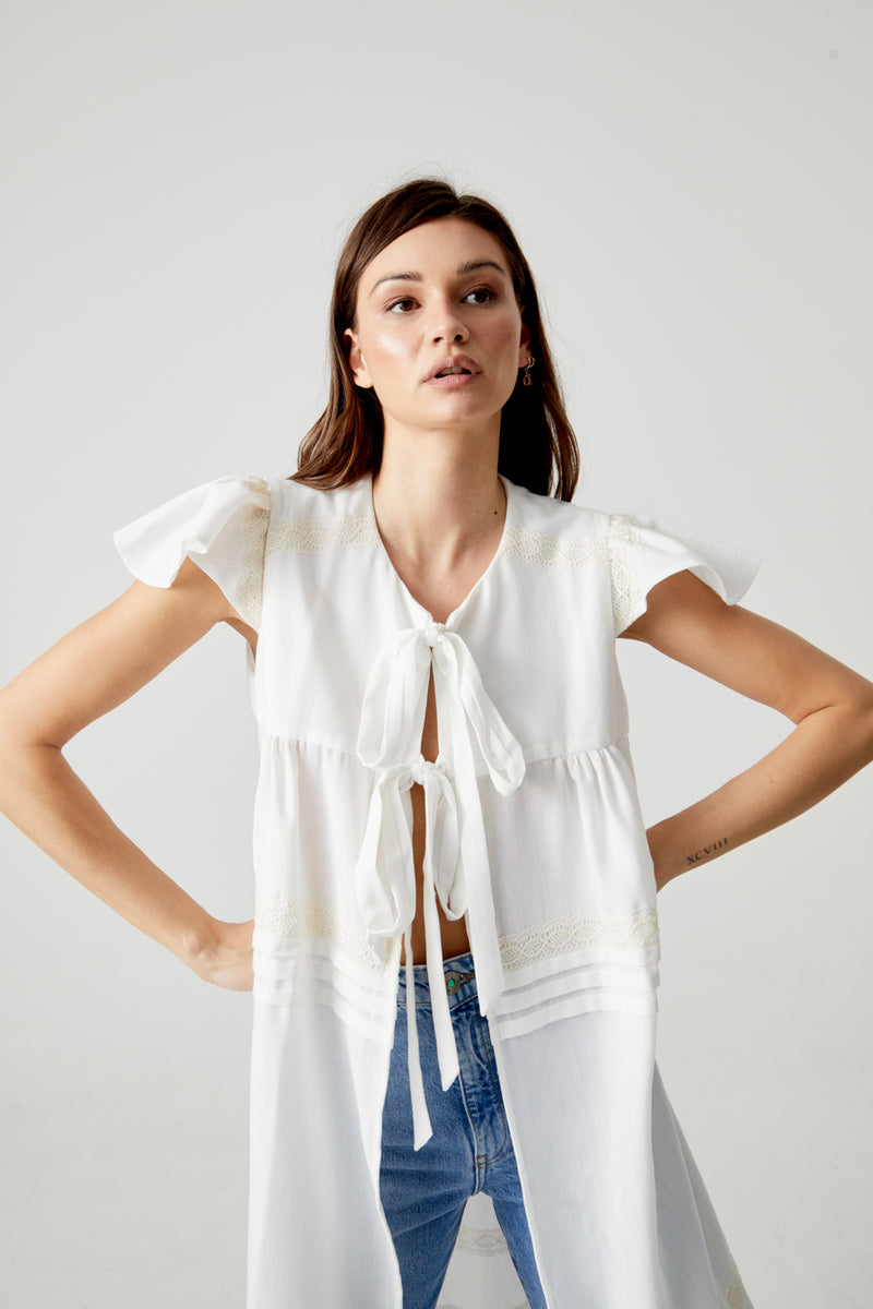 Caftan gilet blanc marocain