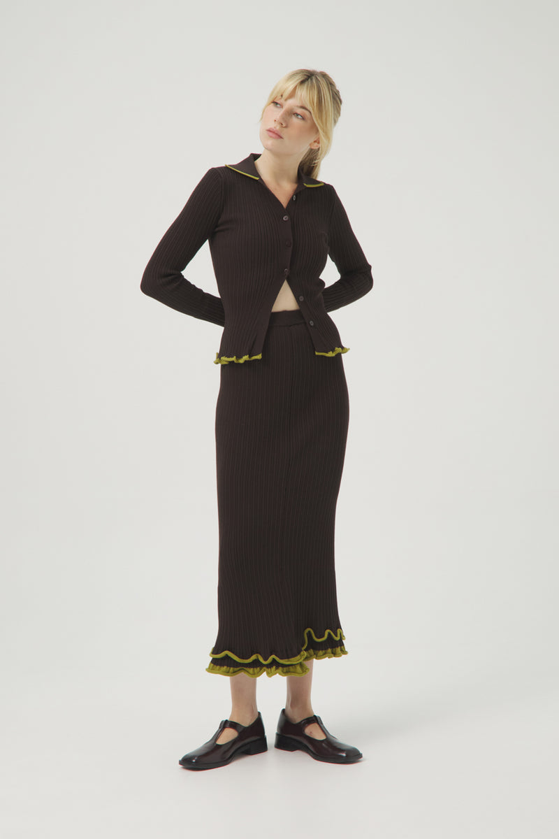 CHAQUETA TRICOT THE PERFECT CANALÉ W MATCHA