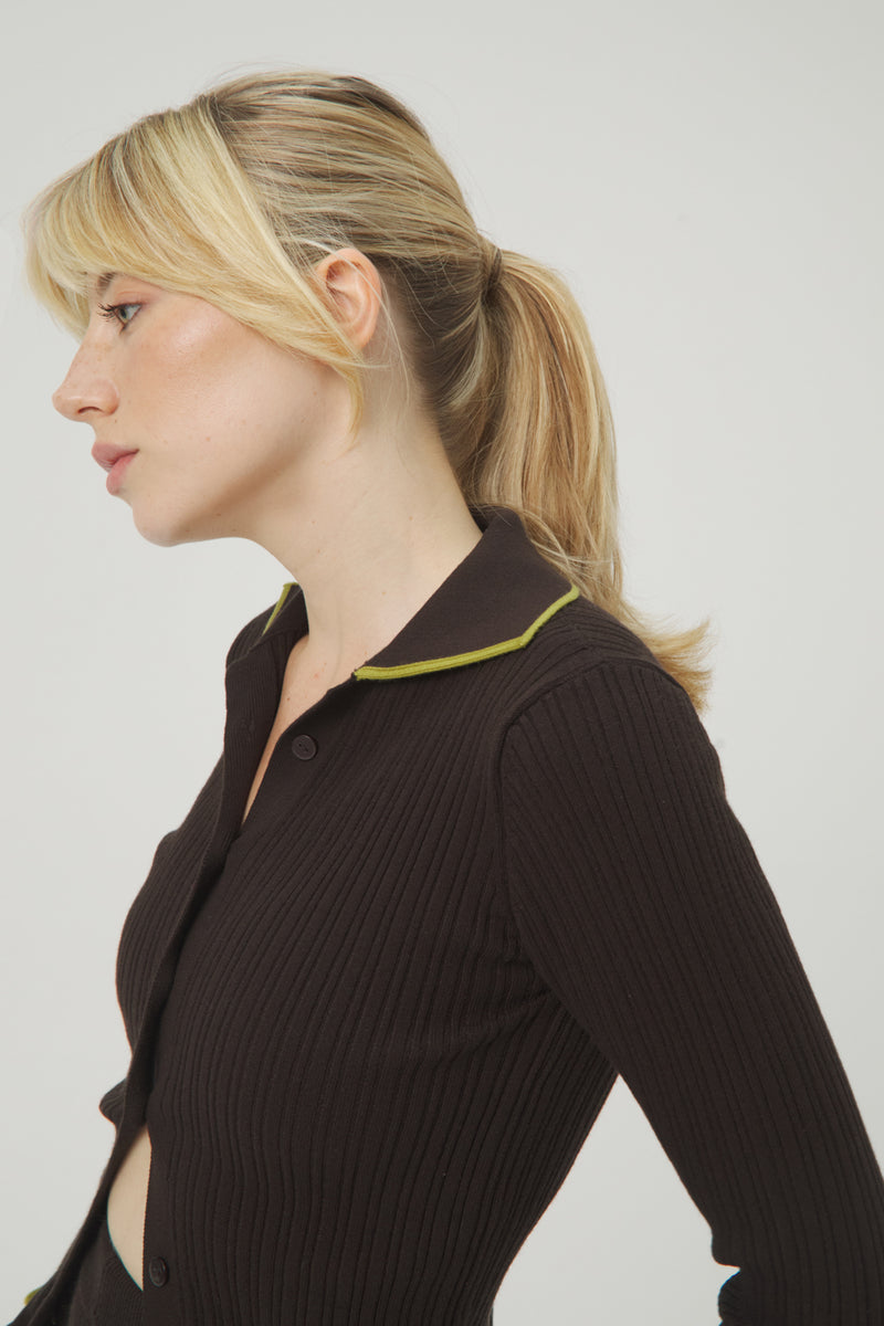 CHAQUETA TRICOT THE PERFECT CANALÉ W MATCHA