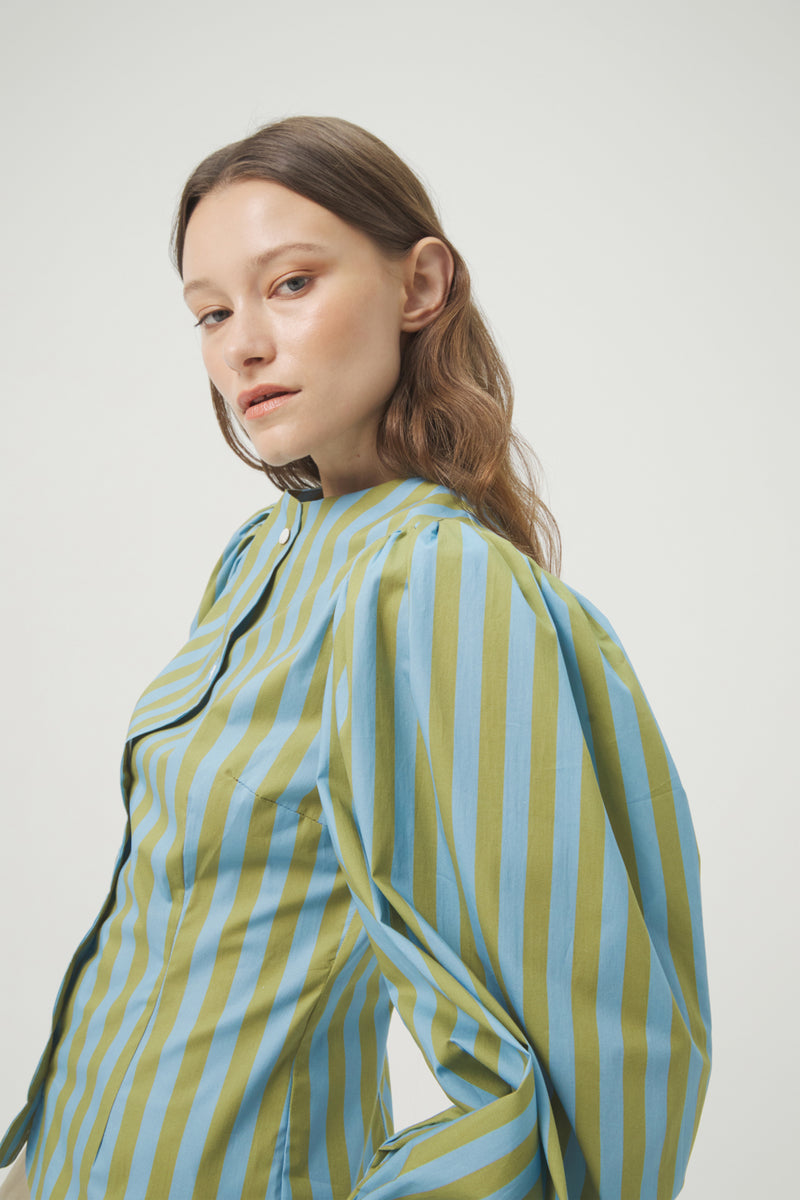 LE COQ STRIPES BLEU SHIRT