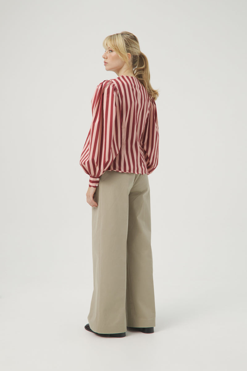 LE COQ STRIPES ROSE SHIRT
