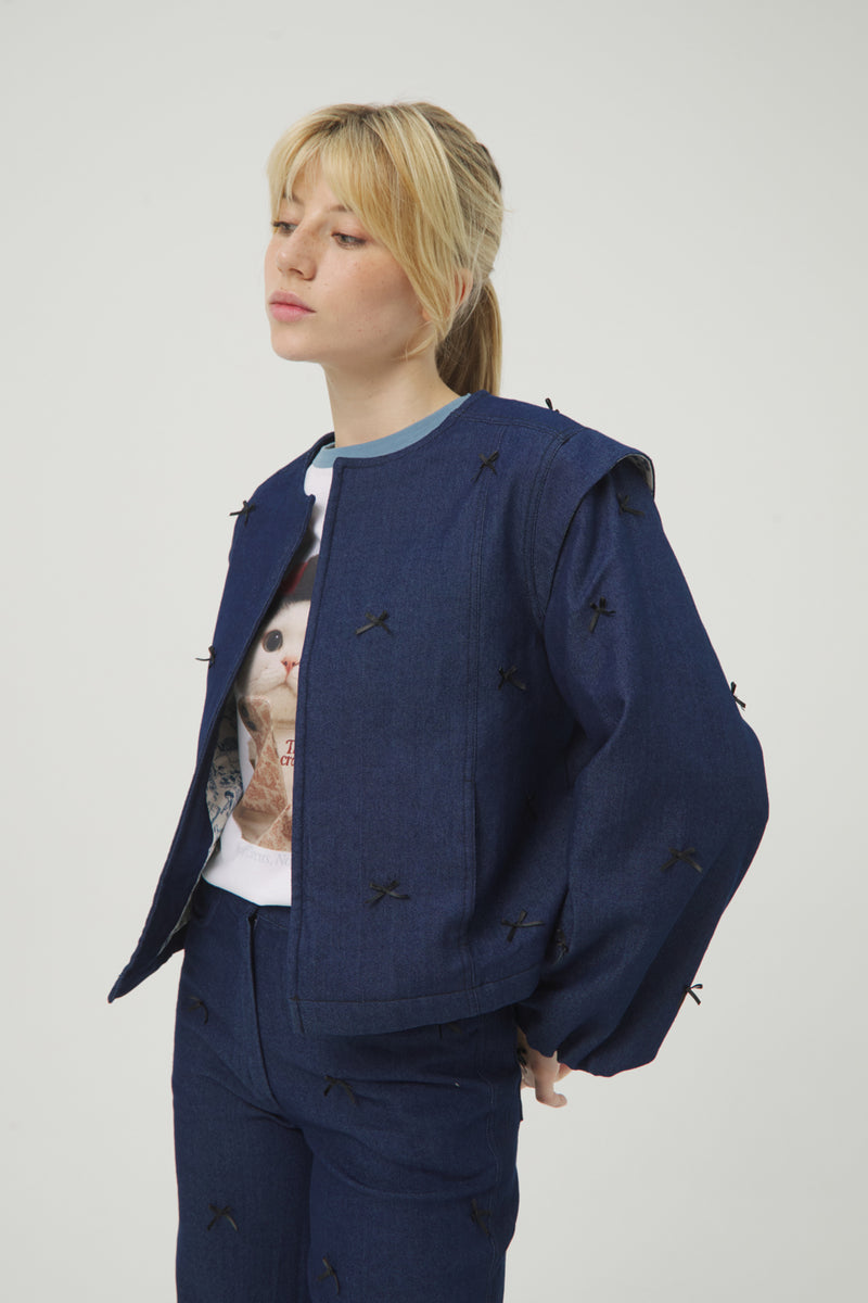 FUNNY BOWS REVERSIBLE JACKET