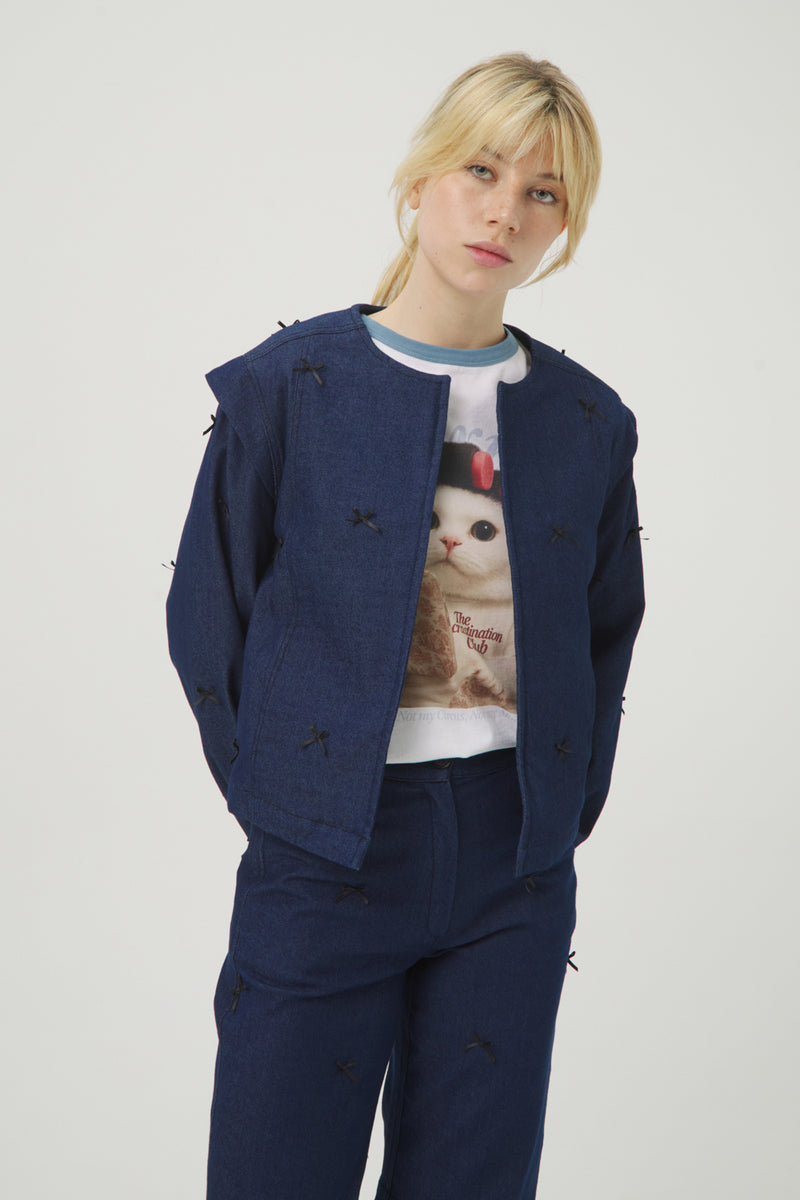 FUNNY BOWS REVERSIBLE JACKET