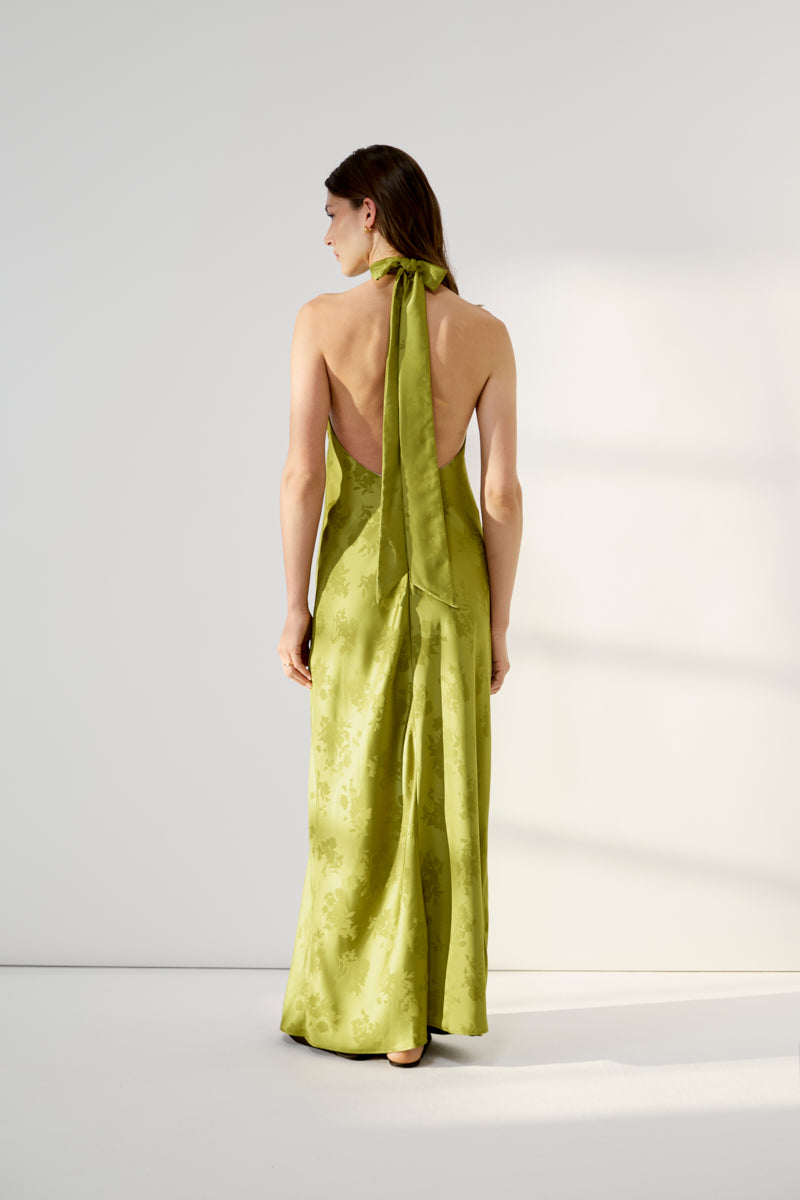 NEW LONG MANILA PISTACHIO DRESS