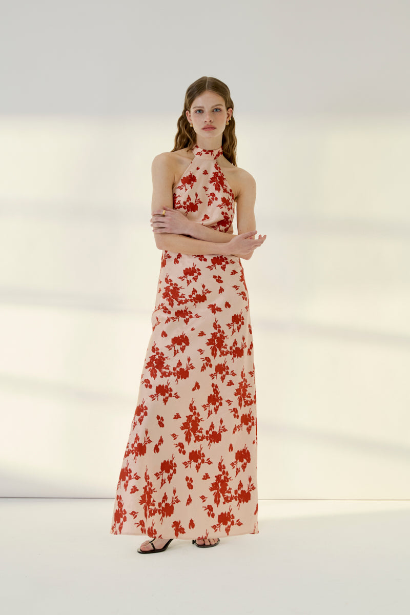NEW LONG MANILA FLORAL DRESS