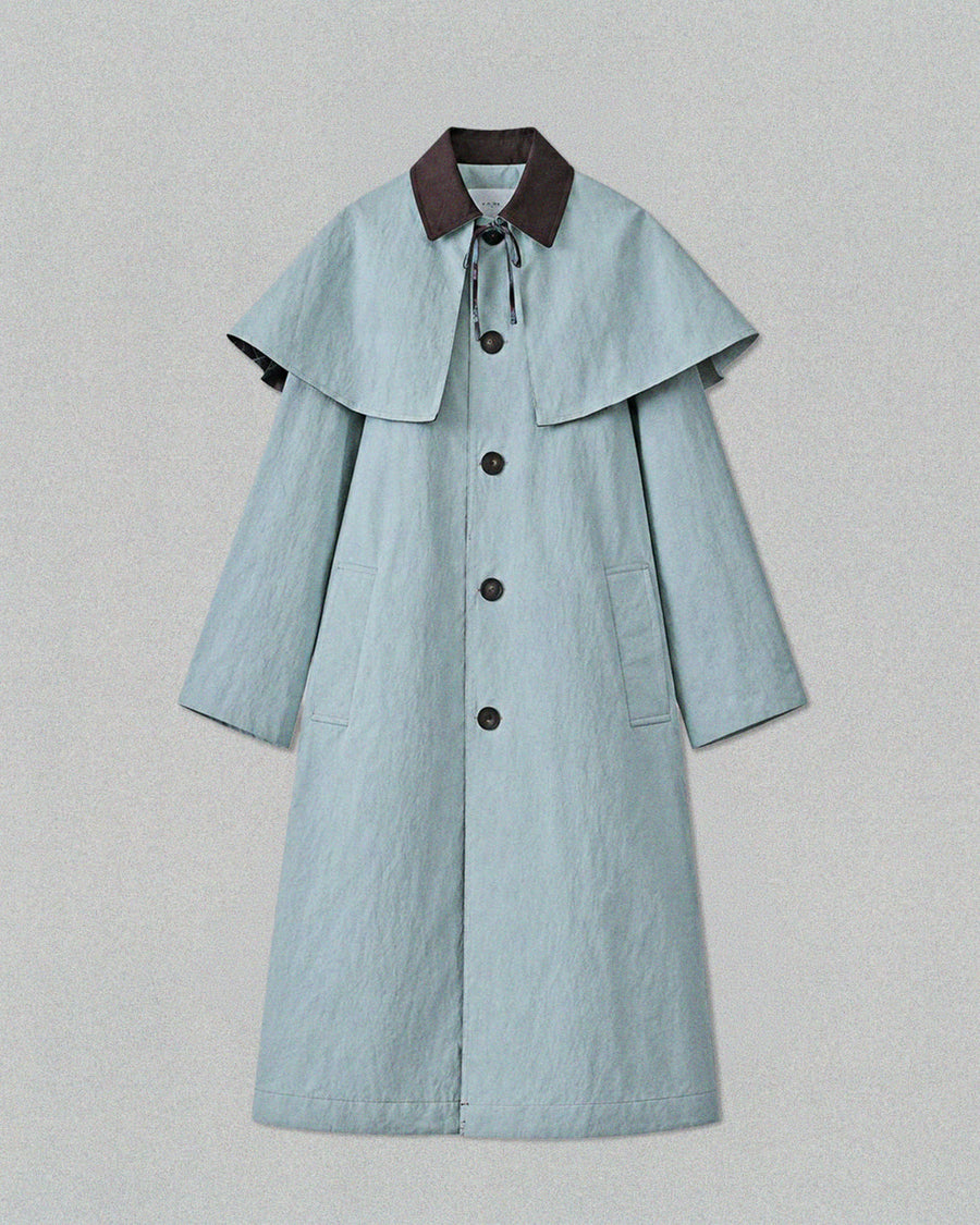 Trench reversible Chocolate and Blue