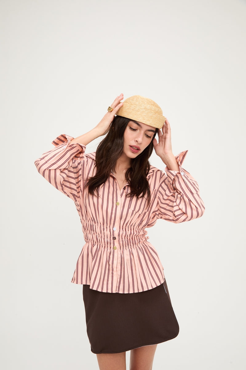 BLUSA PINK SCRUNCHY PUFFED