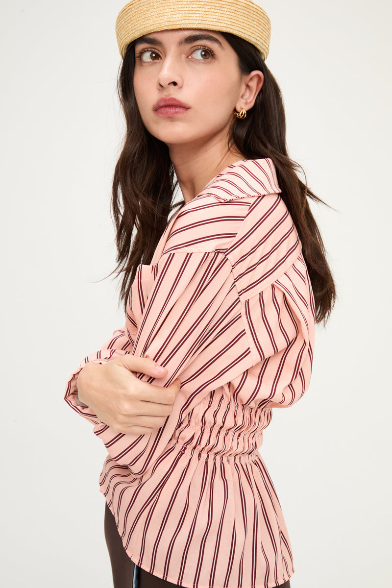 BLUSA PINK SCRUNCHY PUFFED