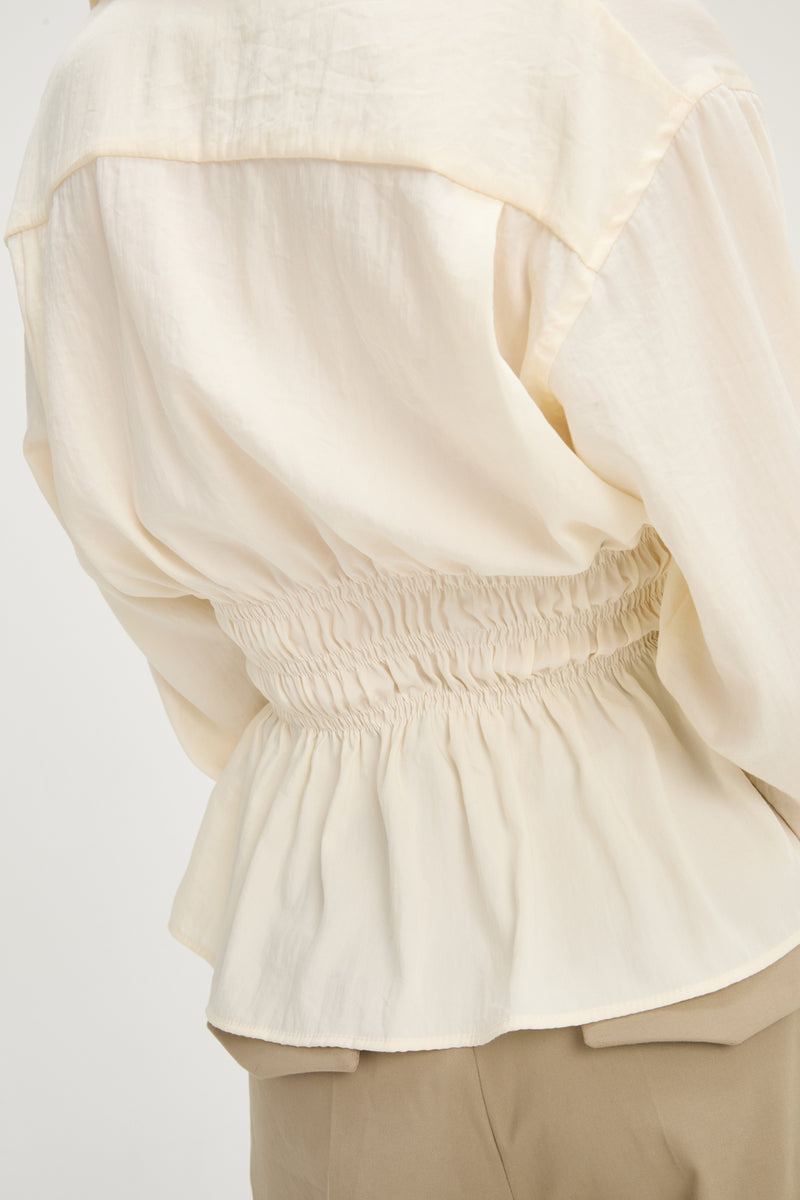 BLUSA ECRU SCRUNCHY PUFFED